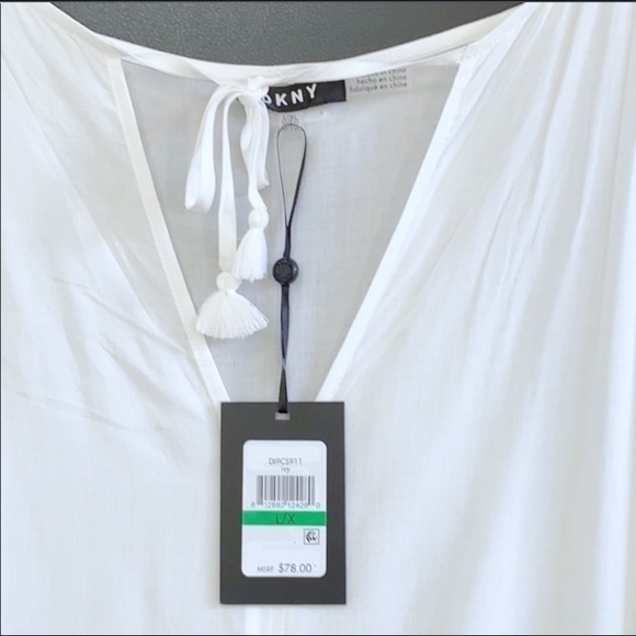 Dkny Women's swim Cover-up White L/XL - Picture 6 of 7